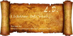 Lichtner Dániel névjegykártya